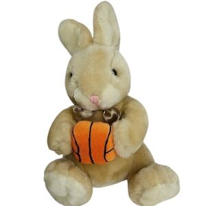 Dan Dee Collectors Choice Plush Bunny Basketball 12 Inches Beige & White Easter
